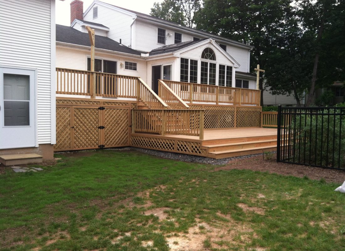 Two level deck with storage - Regan Total Construction