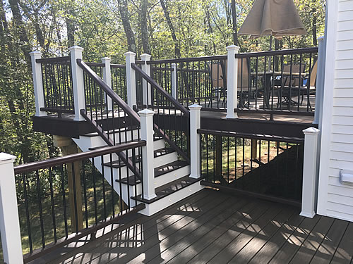 Custom deck, stairs and deck railing by regan total construction