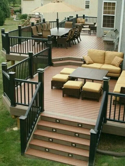 Trex deck with Trex decking accessories