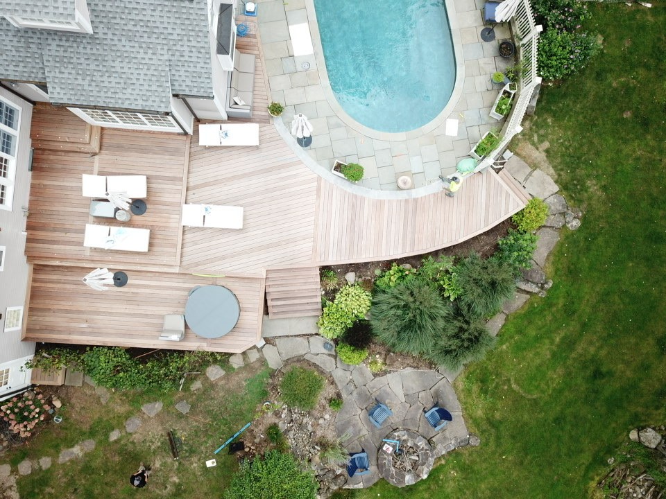 IPE Hardwood Poolside Deck in Farmington