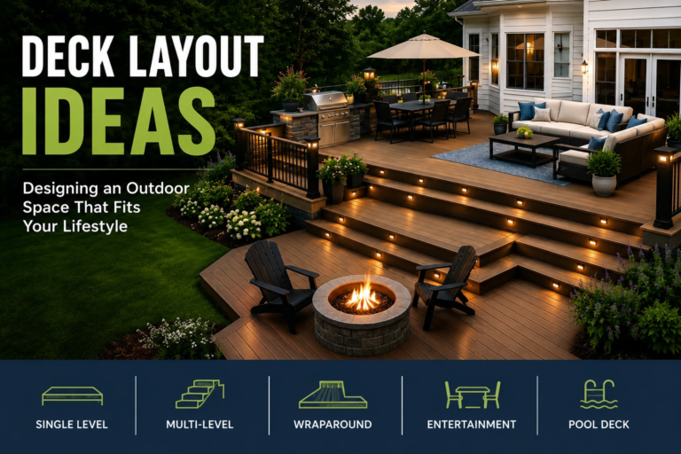 Deck layout ideas infographic